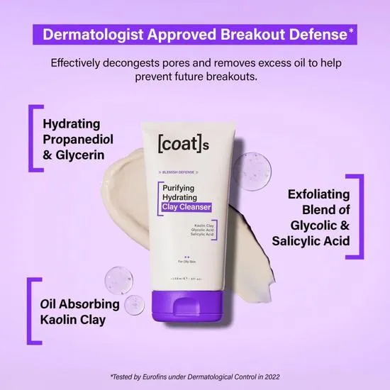 Coats Skin Purifying Hydrating Clay Cleanser 150ml