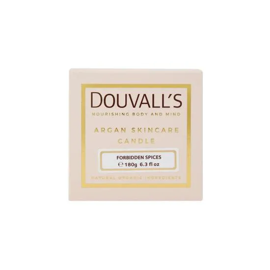 Douvall's Organic Argan Skin Care Candle Forbidden Spices 180g