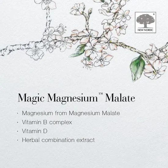 New Nordic Magic Magnesium Malate 800mg Tablets 60 Tablets