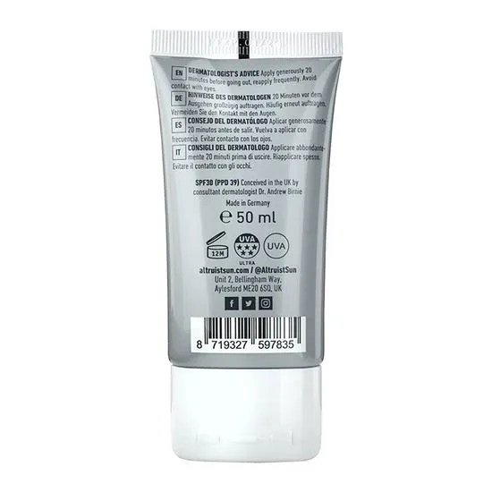Altruist Face Fluid Sunscreen SPF 30 50ml
