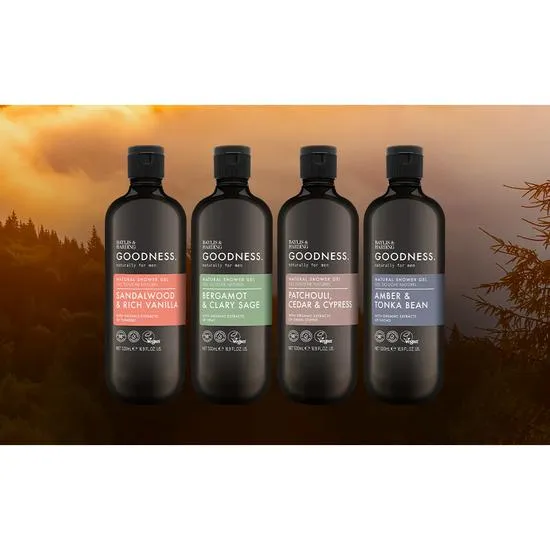 Baylis & Harding Goodness Men's Patchouli, Cedar & Cypress Natural Shower Gel 500ml