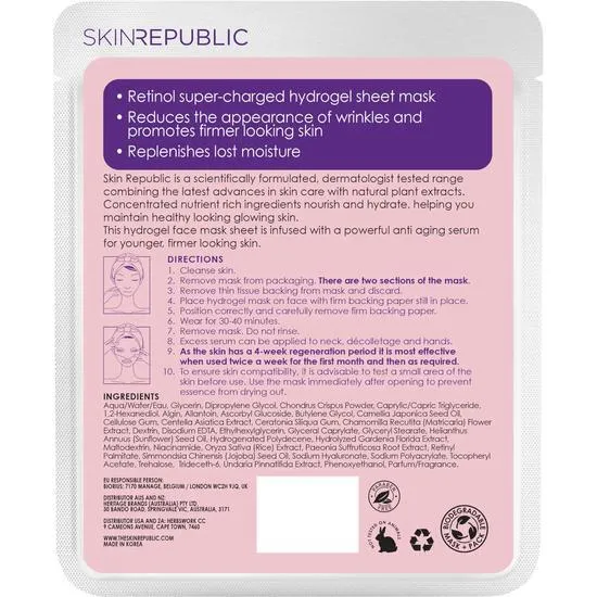 Skin Republic Retinol Hydrogel Face Sheet Mask 25g