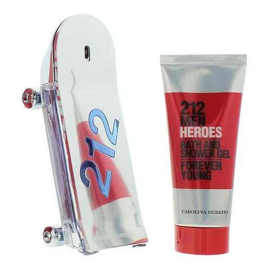 Carolina Herrera 212 Heroes Eau De Toilette 90ml + Shower Gel 100ml Gift Set 90ml