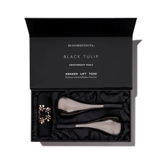 Bloomeffects Black Tulip Cryotherapy Tools 2 stainless-steel beauty tools
