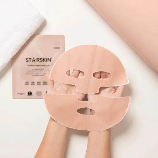 STARSKIN SILKMUD French Pink Clay Purifying Mud Face Sheet Mask