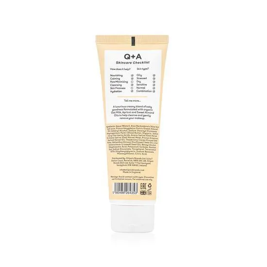 Q+A Oat Milk Cream Cleanser 125ml