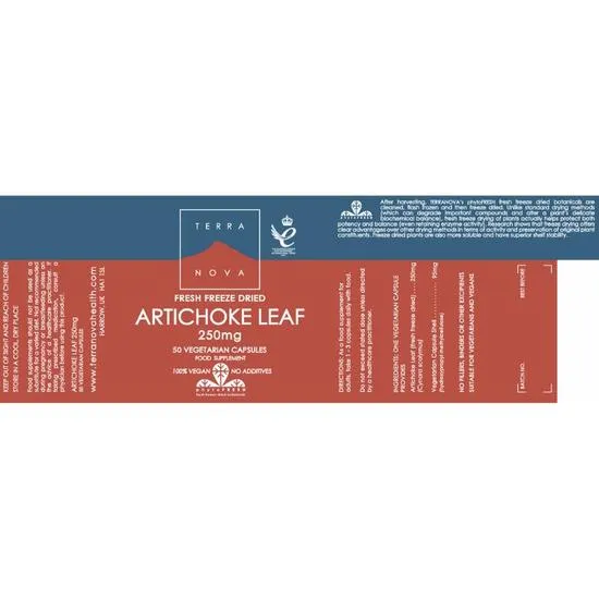Terranova Artichoke Leaf 250mg Vegicaps 50 Vegicaps