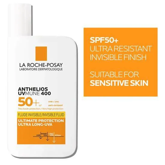 La Roche-Posay Anthelios UVMune 400 Invisible Fluid SPF 50+ Sun Cream 50ml