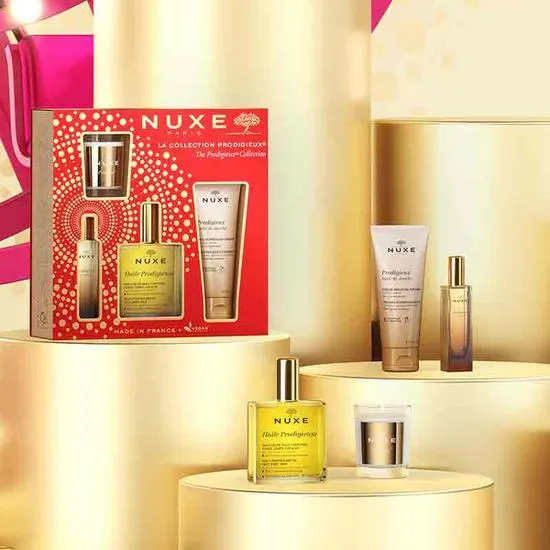 Nuxe The Prodigieux Collection Gift Set Huile Prodigieuse + Shower Oil + Perfume + Candle