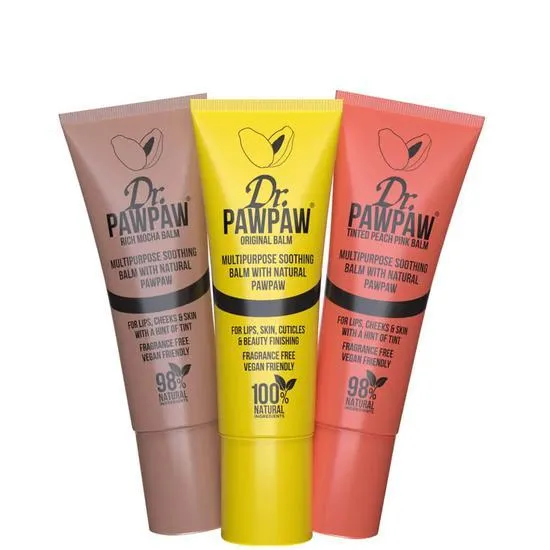 Dr. PAWPAW Mini Nude Gift Set Original Balm + Peach Pink Balm + Rich Mocha Balm