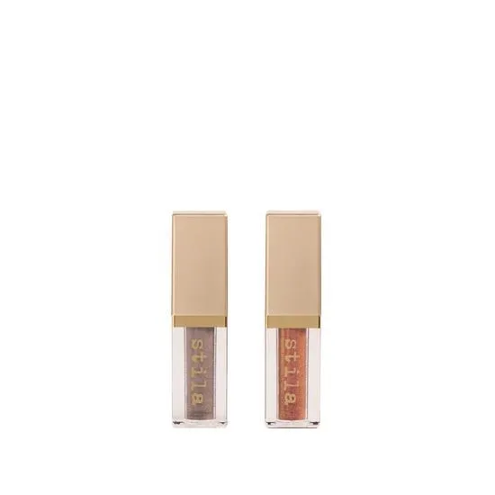 Stila Inner Glow Glitter & Glow Liquid Eyeshadow Duo Gift Set Glitter & Glow in Coral Crush & Foxy Lady