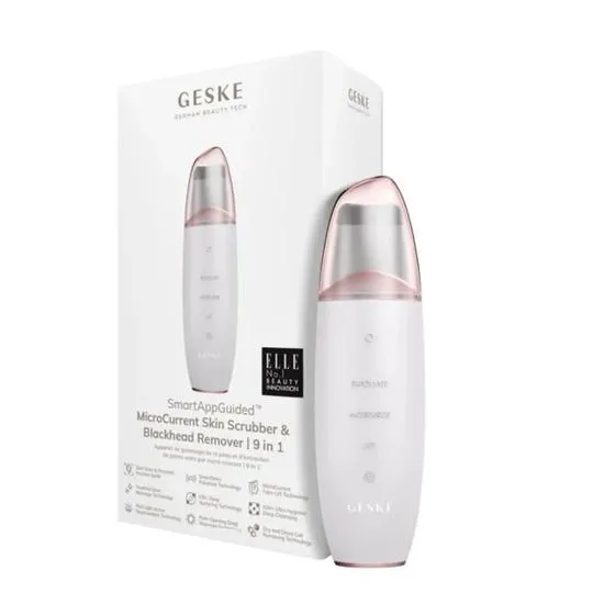 GESKE MicroCurrent Skin Scrubber & Blackhead Remover 9 In 1 Gray