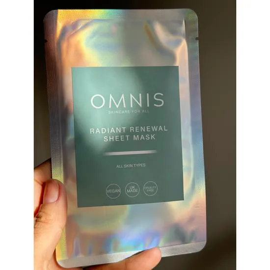 Omnis Skincare Radiant Renewal Sheet Mask
