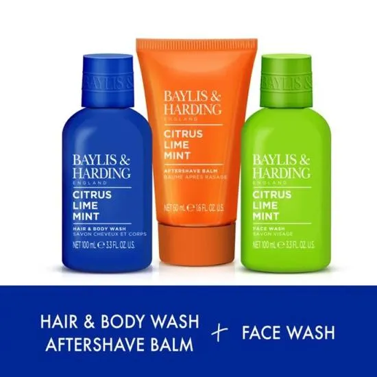 Baylis & Harding Citrus, Lime & Mint Men's Invigorating Shower Trio Gift Set