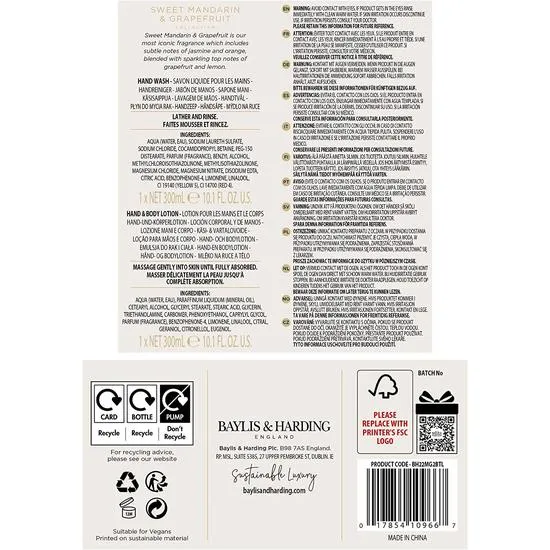 Baylis & Harding Sweet Mandarin & Grapefruit Signature Collection Luxury Hand Care Gift Set