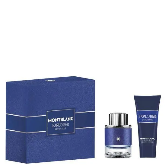Montblanc Explorer Ultra Blue Gift Set 100ml Eau De Parfum Spray, 7.5ml Miniature & 100ml Shower Gel