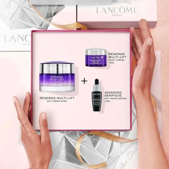 Lancôme Renergie Multi-Lift Skin Care Gift Set Cream + Night Cream + Anti Ageing Serum