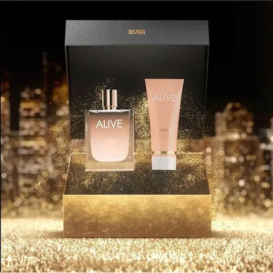 Hugo Boss Alive Eau De Parfum Gift Set Eau De Parfum + Body Lotion