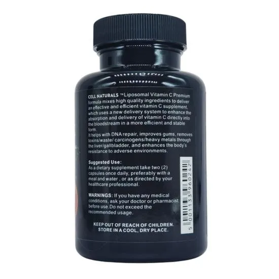 Cell Naturals Liposomal Vitamin C 1600mg Capsules 60 Capsules
