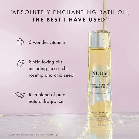 Neom Organics Real Luxury Wellbeing Soak Multi-Vitamin Bath Oil 100ml