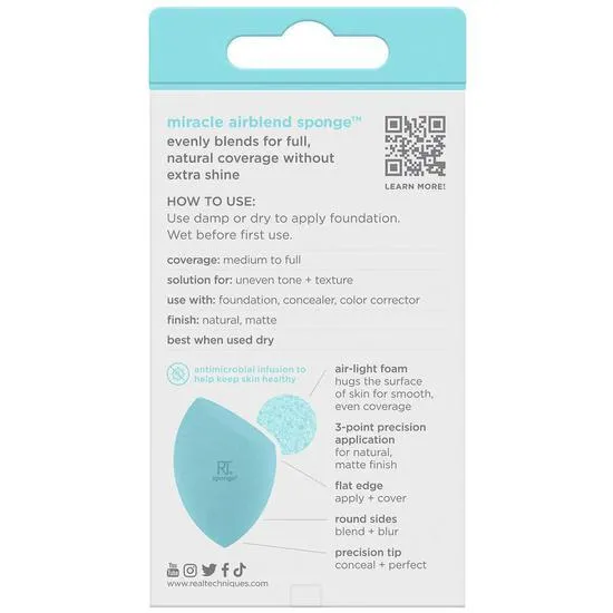 Real Techniques Sponge+ Miracle Airblend Sponge Blue