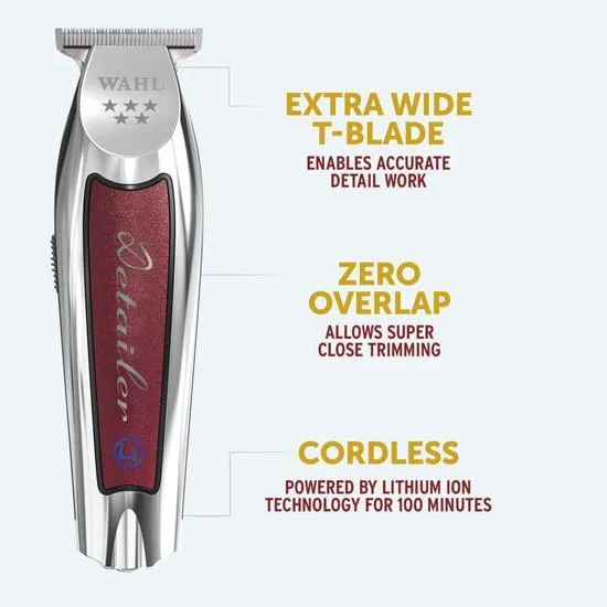 Wahl Cordless Detailer Li Trimmer Red/Silver