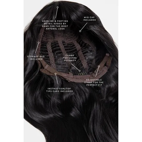 LullaBellz The Cleo Straight Fringe Front Wig Jet Black