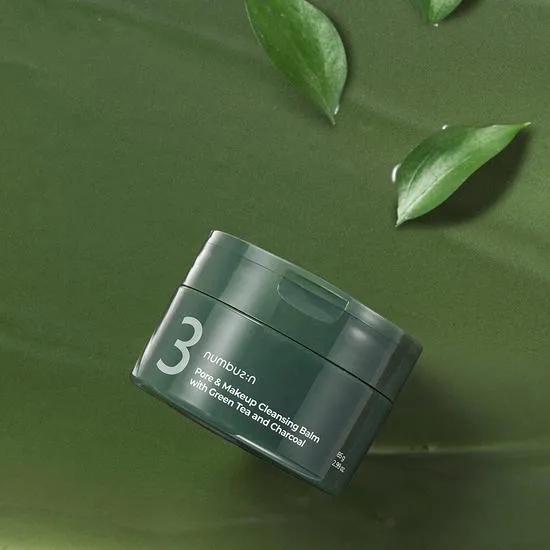Numbuzin No.3 Pore & Makeup Cleansing Balm With Green Tea & Charcoal 85g