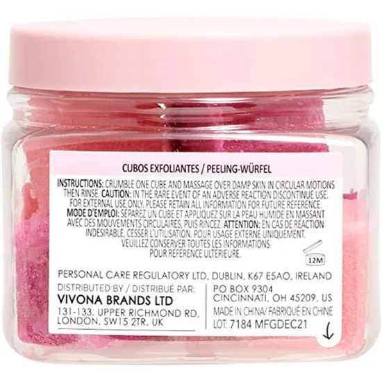 Sunday Rain Rose Exfoliating Cubes 150g