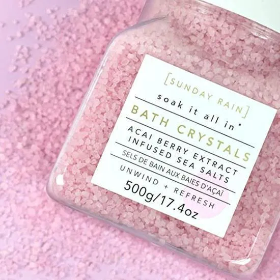 Sunday Rain Bath Crystals Acai Berry 500g