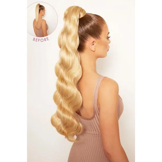 LullaBellz Grande 26" Hollywood Wave Wraparound Pony Silver Grey