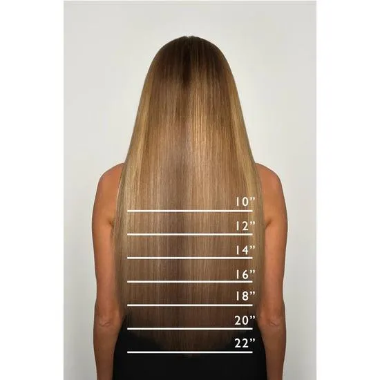 LullaBellz Luxury Gold 18" 150g 5 Piece Human Hair Extensions Chestnut