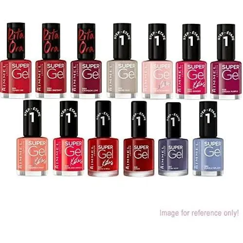Rimmel Super Gel Nail Polish Assorted Set Of 10