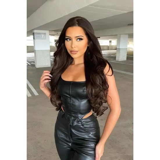 LullaBellz Super Thick 22" 5 Piece Curly Clip In Hair Extensions Chestnut Browns