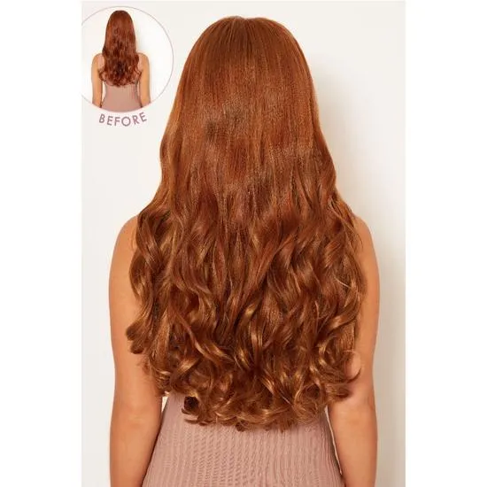 LullaBellz Super Thick 22" 5 Piece Curly Clip In Hair Extensions Chestnut Browns