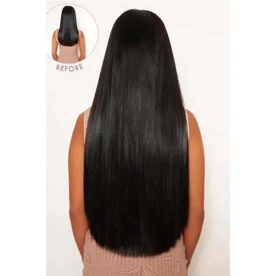 LullaBellz Super Thick 26" 5 Piece Statement Straight Clip In Hair Extensions Bleach Blonde