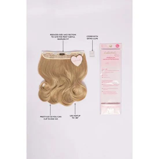 LullaBellz Thick 14" 1 Piece Blow Dry Wavy Clip-in Hair Extensions Bleach Blonde