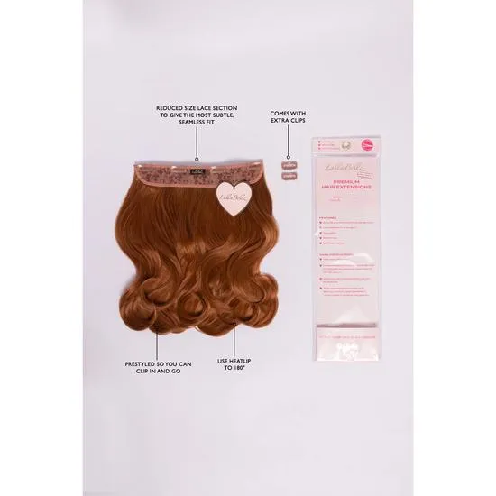 LullaBellz Thick 14" 1 Piece Blow Dry Wavy Clip-in Hair Extensions Bleach Blonde