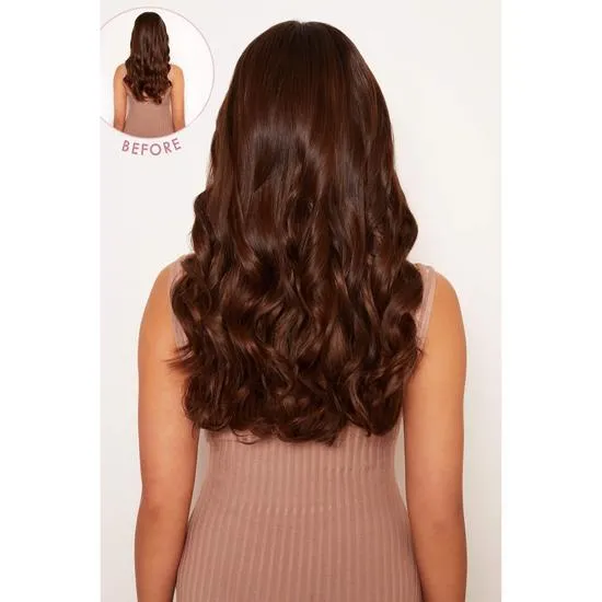 LullaBellz Thick 16" 1 Piece Curly Clip In Hair Extensions Bleach Blonde