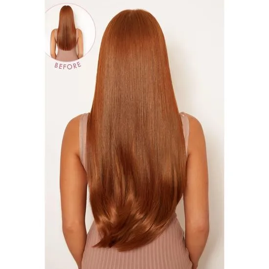 LullaBellz Thick 24" 1 Piece Straight Clip In Hair Extensions Caramel Blonde