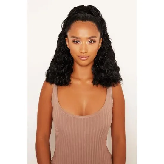 LullaBellz Mini Grande 18" 90s Crimp Wraparound Pony BLONDES | CARAMEL BLONDE