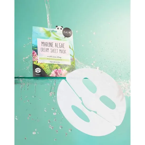 Oh k! Marine Algae & Sea Clay Cream Sheet Mask Pack of 5