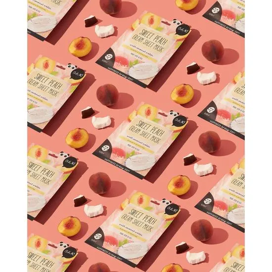 Oh k! Peach & Coconut Water Cream Sheet Mask Pack of 5