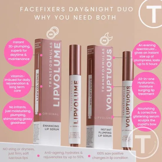 Transformulas FaceFixers Day & Night Lip Plumping Duo