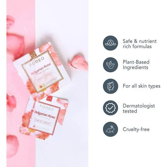 FOREO UFO Bulgarian Rose Moisture-Boosting Face Mask 6 Pack