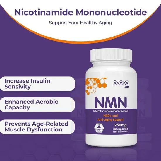 NMN Bio NMN 250mg Capsules 30 Capsules