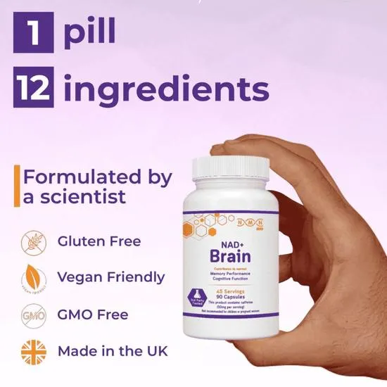 NMN Bio NAD+ Brain Capsules 90 Capsules