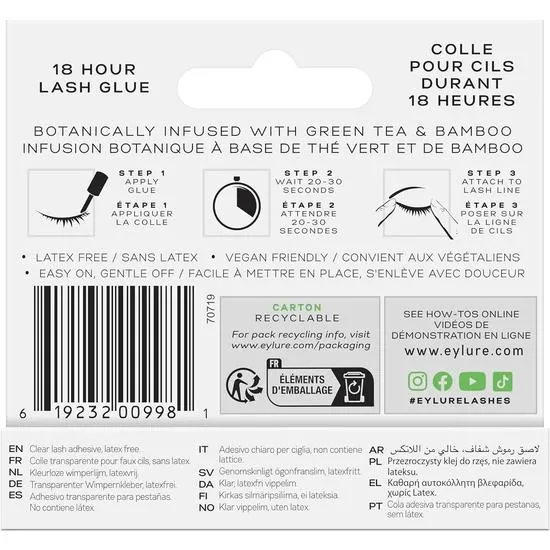 Eylure 18h Lash Glue Brush Applicator Clear