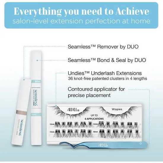 Ardell Seamless Underlash Extensions Wispies Kit Duo Bond & Seal
