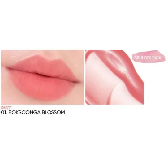 Amuse Dew Velvet Lipstick 01 Boksoonga Blossom Soft Peach